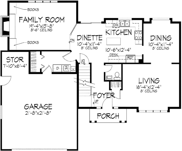 Dream House Plan - Colonial Floor Plan - Main Floor Plan #51-803