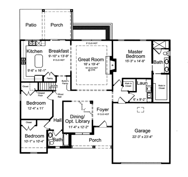 Home Plan - Traditional Floor Plan - Main Floor Plan #46-839