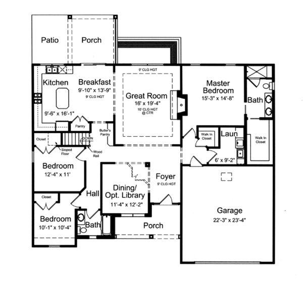 Dream House Plan - Traditional Floor Plan - Main Floor Plan #46-839