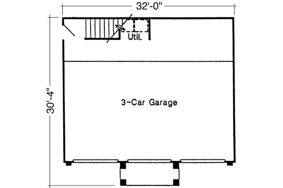 Floor Plan - Main Floor House Plan #410-3578 - 1 bed, 1 bath