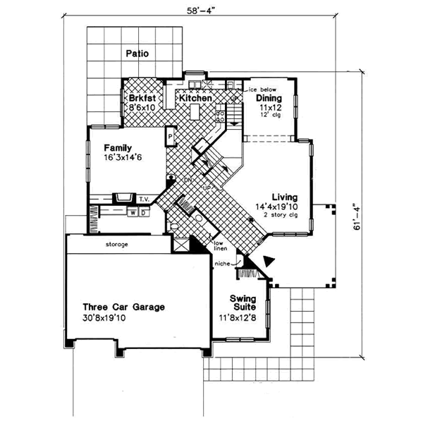 Traditional Floor Plan - Main Floor Plan #50-171