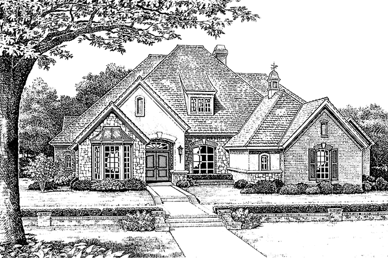 Architectural House Design - Country Exterior - Front Elevation Plan #310-1147