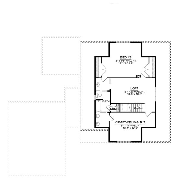 Prairie Floor Plan - Upper Floor Plan #1064-169