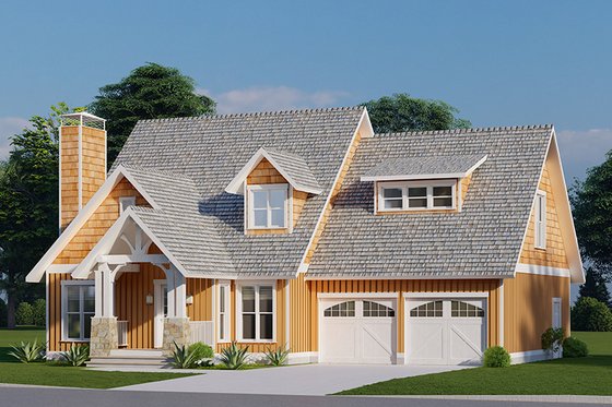 Exterior - Front Elevation 4 for Cottage House Plan #923-316 - 3 bed, 2.5 bath