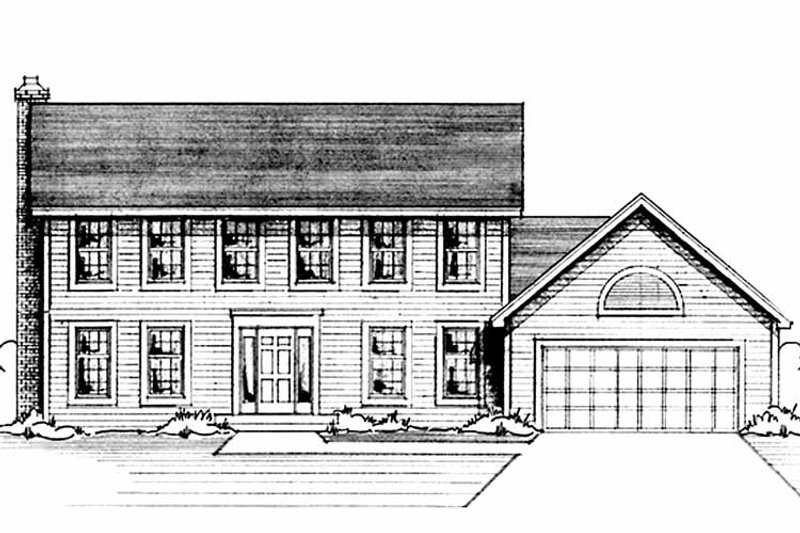 Dream House Plan - Exterior - Front Elevation 3 for Colonial House Plan #51-725 - 4 bed, 2.5 bath