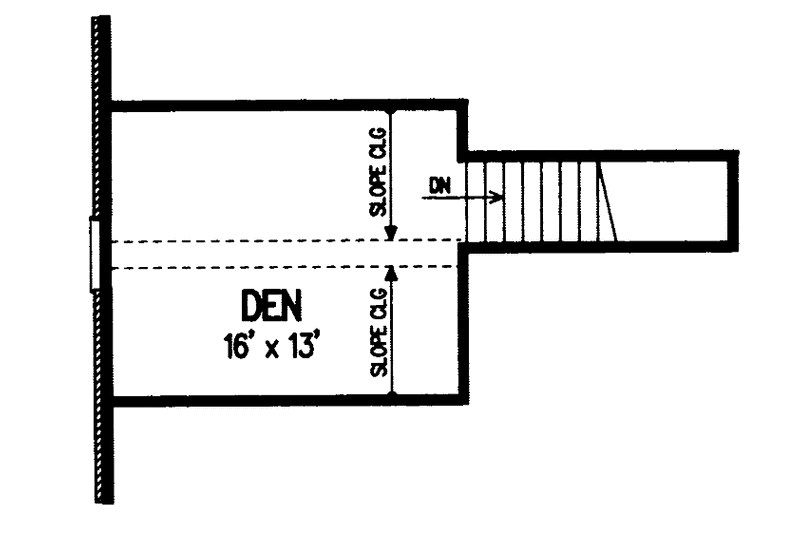 Home Plan - Floor Plan - Upper Floor for Traditional House Plan #45-494 - 2 bed, 2 bath