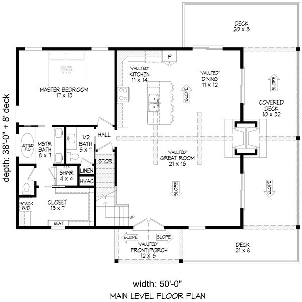 Farmhouse Floor Plan - Main Floor Plan #932-1099