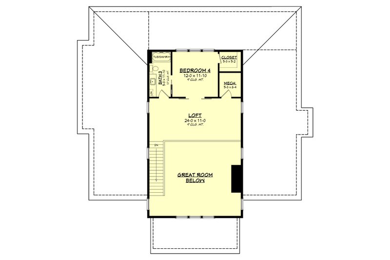 Home Plan - Floor Plan - Upper Floor for Barndominium House Plan #430-259 - 4 bed, 3.5 bath