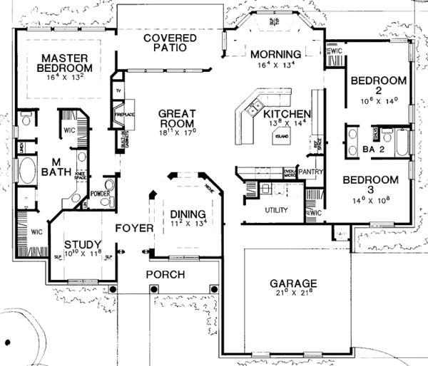 Home Plan - Country Floor Plan - Main Floor Plan #472-163