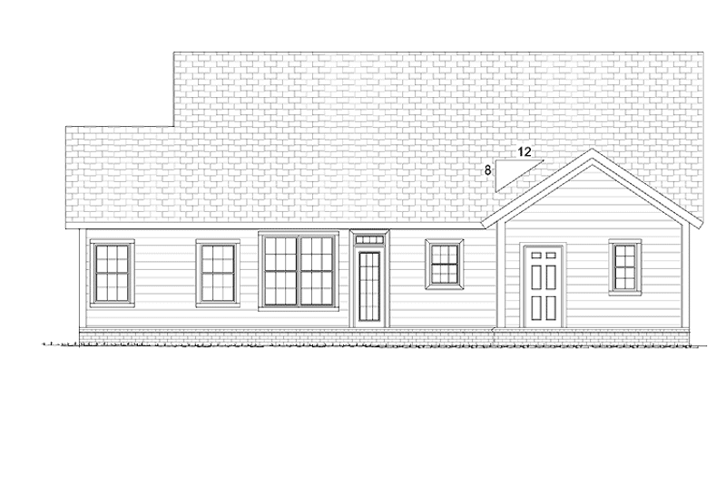 Home Plan - Exterior - Rear Elevation for Traditional House Plan #513-2146 - 4 bed, 3 bath