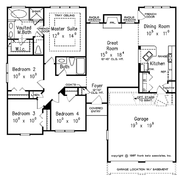 House Plan Design - Ranch Floor Plan - Main Floor Plan #927-241