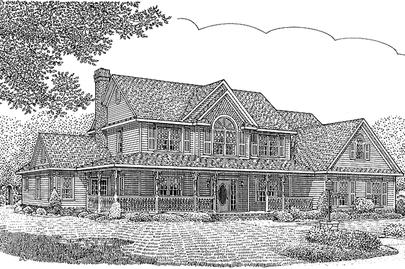 Dream House Plan - Exterior - Front Elevation 3 for Country House Plan #11-269 - 3 bed, 2.5 bath