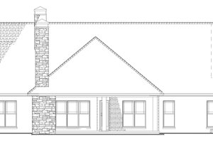 Exterior - Rear Elevation for European House Plan #17-3403 - 3 bed, 2.5 bath