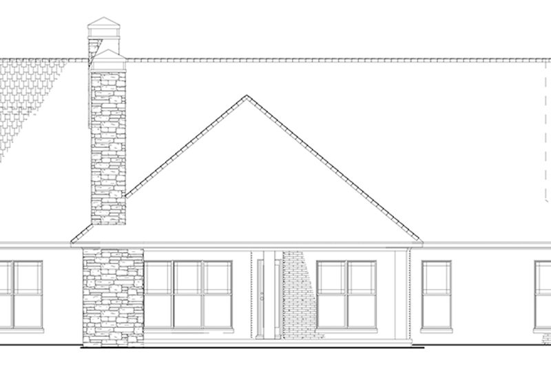 Architectural House Design - Exterior - Rear Elevation for European House Plan #17-3403 - 3 bed, 2.5 bath