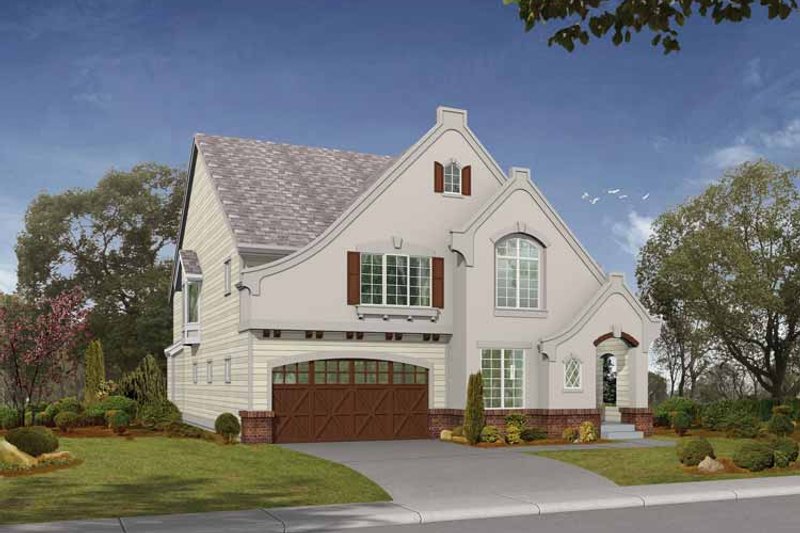 Home Plan - European Exterior - Front Elevation Plan #132-332