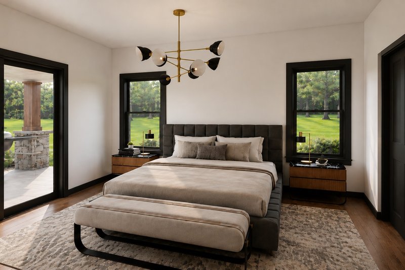 House Blueprint - Interior - Master Bedroom for Barndominium House Plan #1064-492 - 4 bed, 3.5 bath