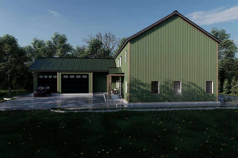 Home Plan - Exterior - Other Elevation 3 for Barndominium House Plan #1107-14 - 4 bed, 2.5 bath