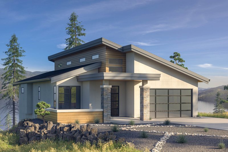 Dream House Plan - Prairie Exterior - Front Elevation Plan #1100-43