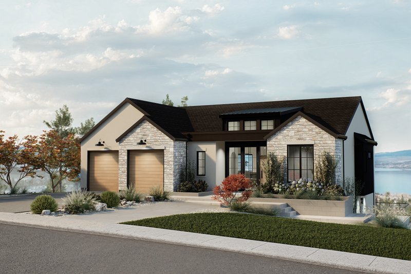 House Blueprint - Cottage Exterior - Front Elevation Plan #1114-24