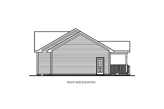 Exterior - Front Elevation 6 for Traditional House Plan #54-615 - 3 bed, 2 bath