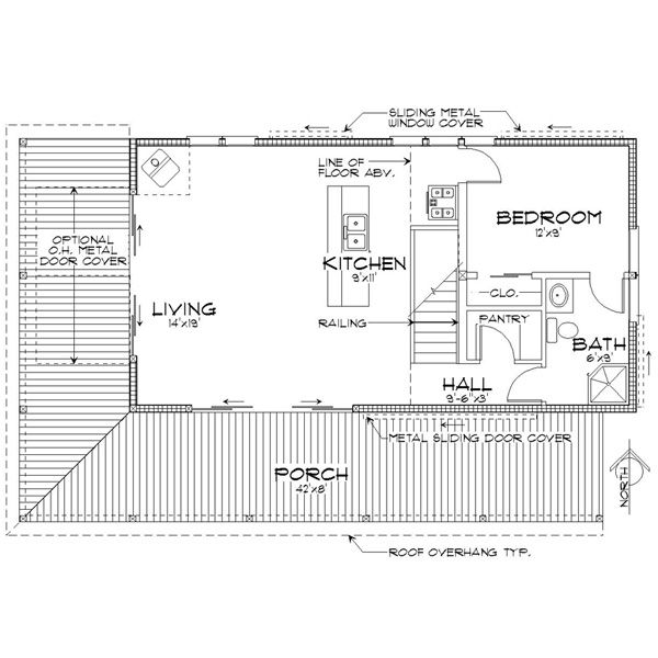 Cabin Floor Plan - Main Floor Plan #452-3
