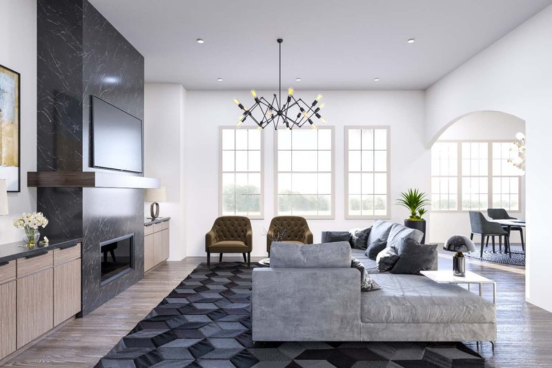 Dream House Plan - Interior - Family Room for European House Plan #54-421 - 4 bed, 4.5 bath
