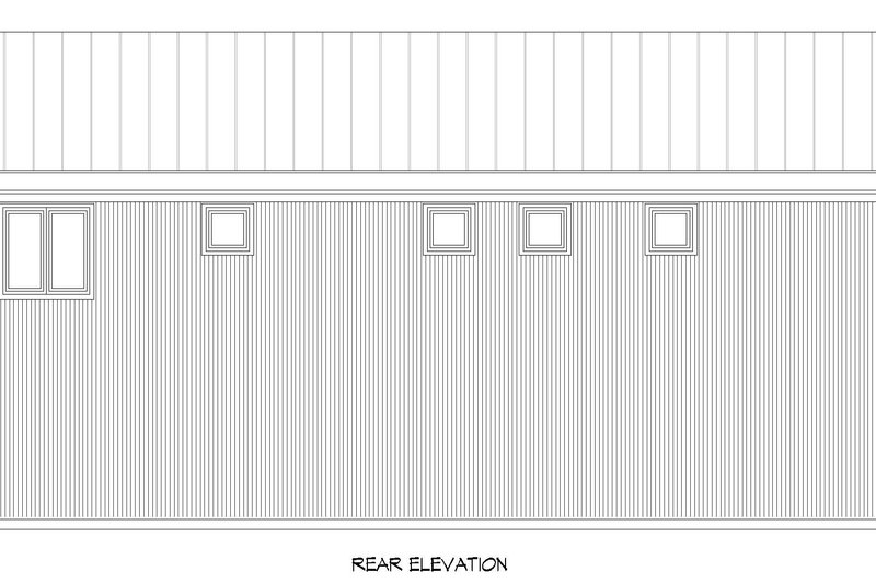 House Blueprint - Exterior - Rear Elevation for Contemporary House Plan #932-962 - 2 bed, 2 bath