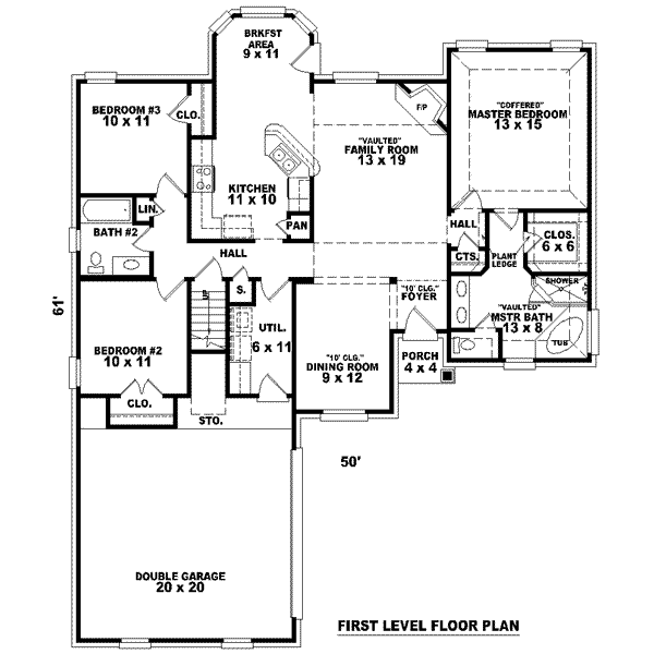 Traditional Floor Plan - Main Floor Plan #81-804