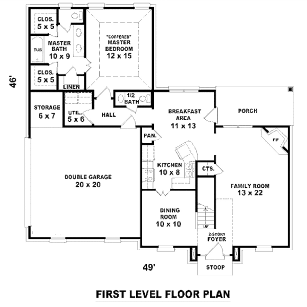 Traditional Floor Plan - Main Floor Plan #81-13780