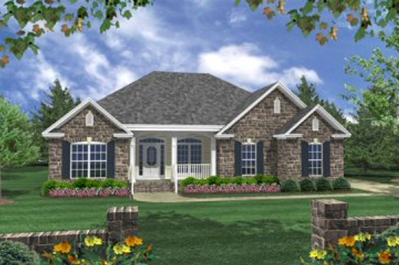 Architectural House Design - Southern Exterior - Front Elevation Plan #21-203