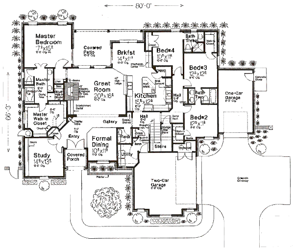 Architectural House Design - European Floor Plan - Main Floor Plan #310-973