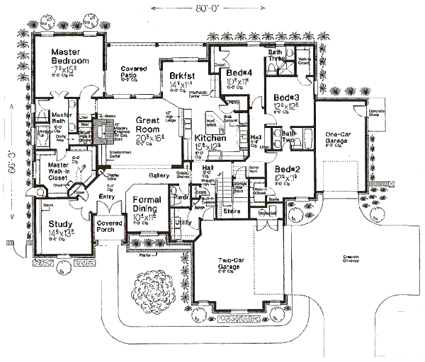 House Plan Design - European Floor Plan - Main Floor Plan #310-973