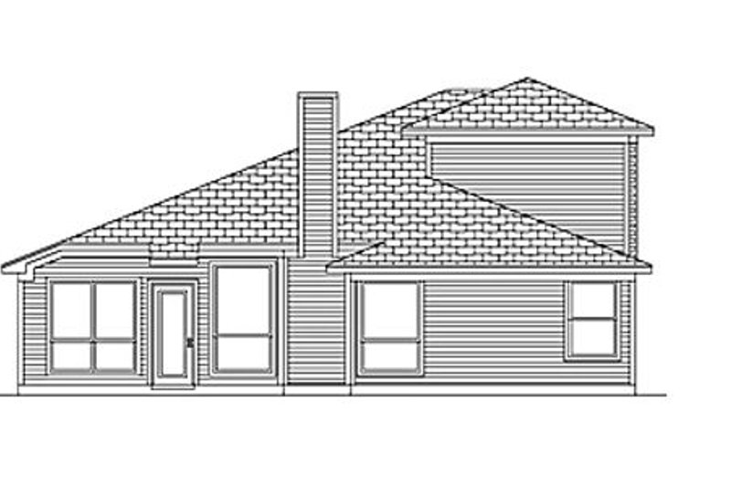 Home Plan - Exterior - Rear Elevation for Traditional House Plan #84-456 - 4 bed, 2.5 bath