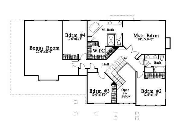 Craftsman Style House Plan - 4 Beds 3 Baths 3309 Sq/Ft Plan #78-219 ...