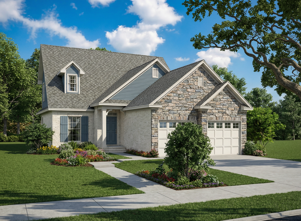 Exterior - Front Elevation 2 for Traditional House Plan #17-260 - 3 bed, 2.5 bath