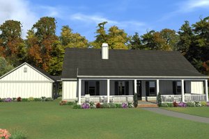 Ranch Exterior - Front Elevation Plan #63-414