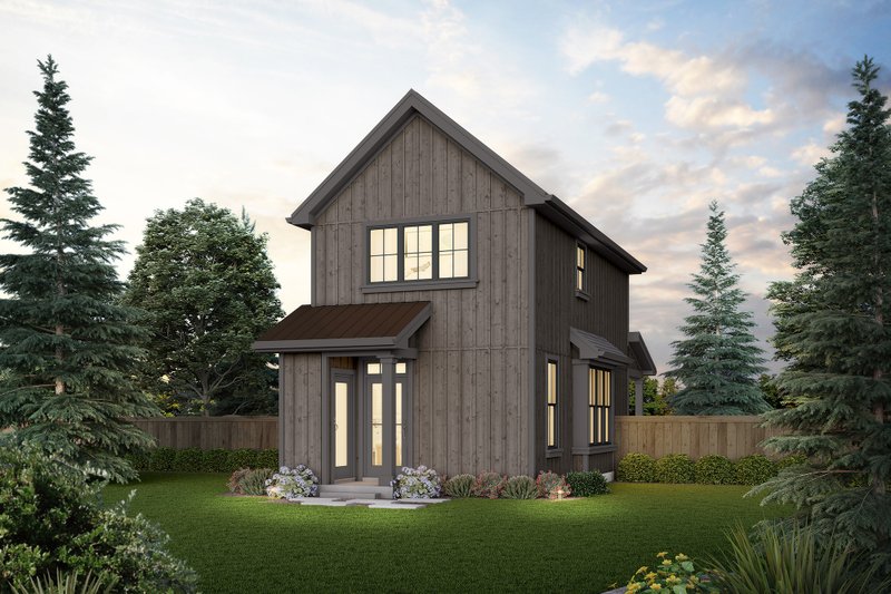 House Plan Design - Exterior - Rear Elevation for Contemporary House Plan #48-1038 - 2 bed, 1.5 bath