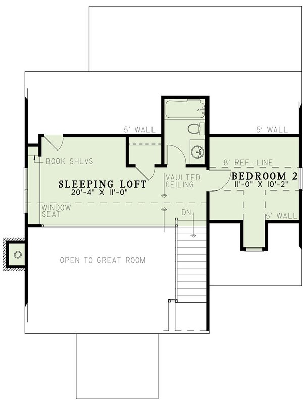 House Design - Country Floor Plan - Upper Floor Plan #17-2021