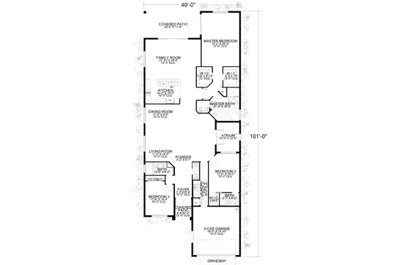Floor Plan - Main Floor for Mediterranean House Plan #420-274 - 3 bed, 3.5 bath