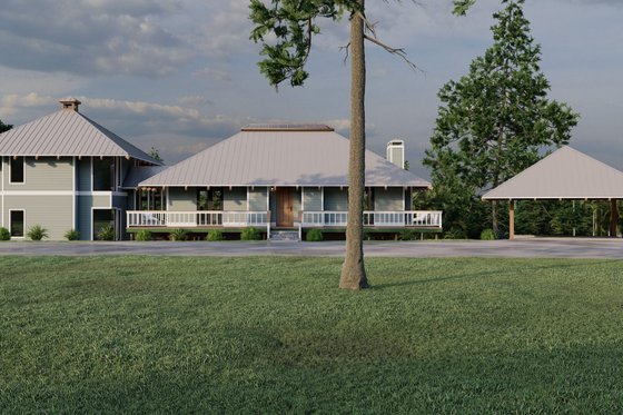 Exterior - Front Elevation for Southern House Plan #17-559 - 2 bed, 2.5 bath