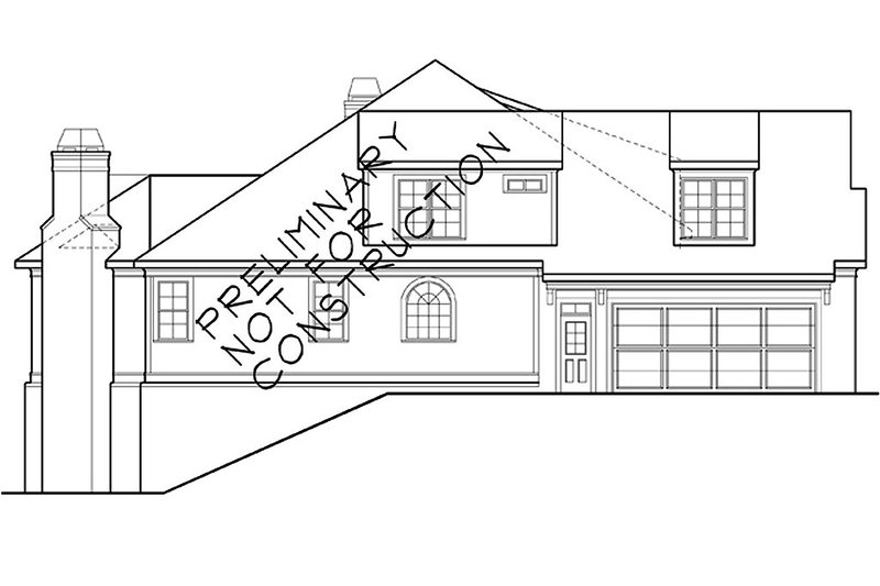 Architectural House Design - Left Side Elevation