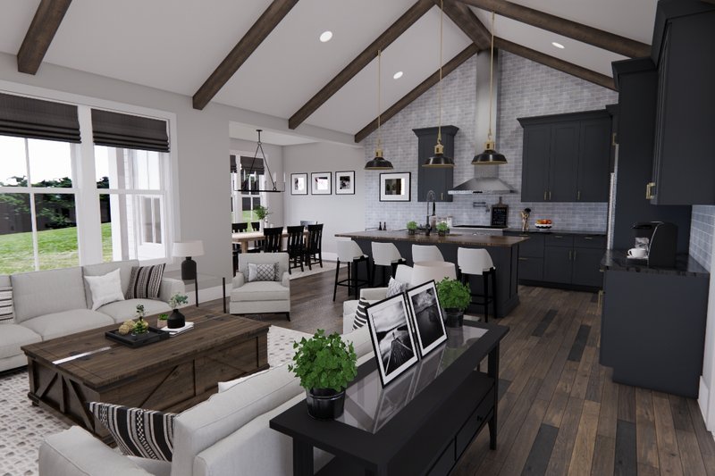House Blueprint - Interior - Family Room 3 for Farmhouse House Plan #51-1227 - 4 bed, 2 bath