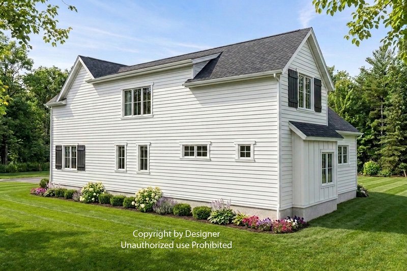 Architectural House Design - Exterior - Rear Elevation for Farmhouse House Plan #51-1549 - 4 bed, 3.5 bath