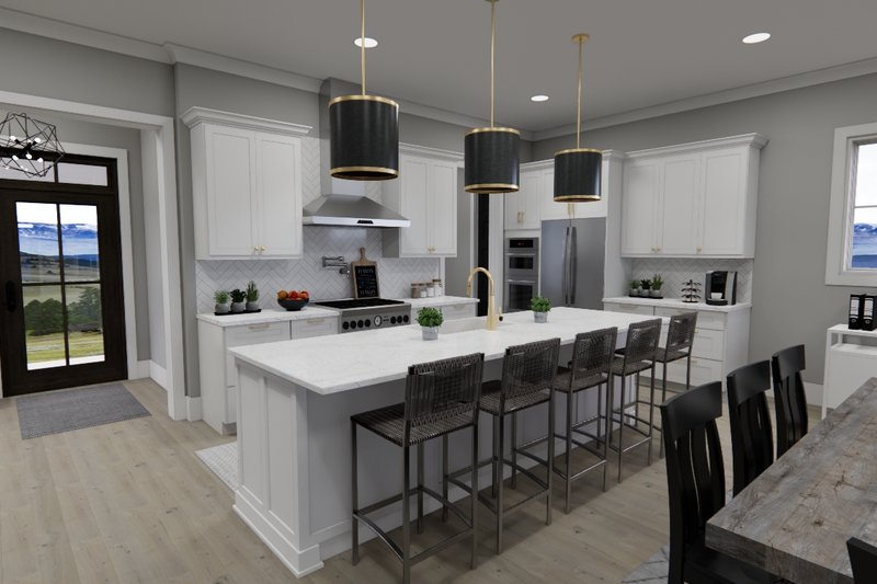 Architectural House Design - Interior - Kitchen 2 for Farmhouse House Plan #51-1266 - 3 bed, 3.5 bath