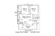 Cottage Style House Plan - 2 Beds 2 Baths 820 Sq/Ft Plan #513-2273 