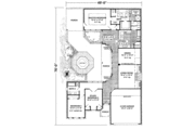 European Style House Plan - 2 Beds 2 Baths 1997 Sq/Ft Plan #410-280 