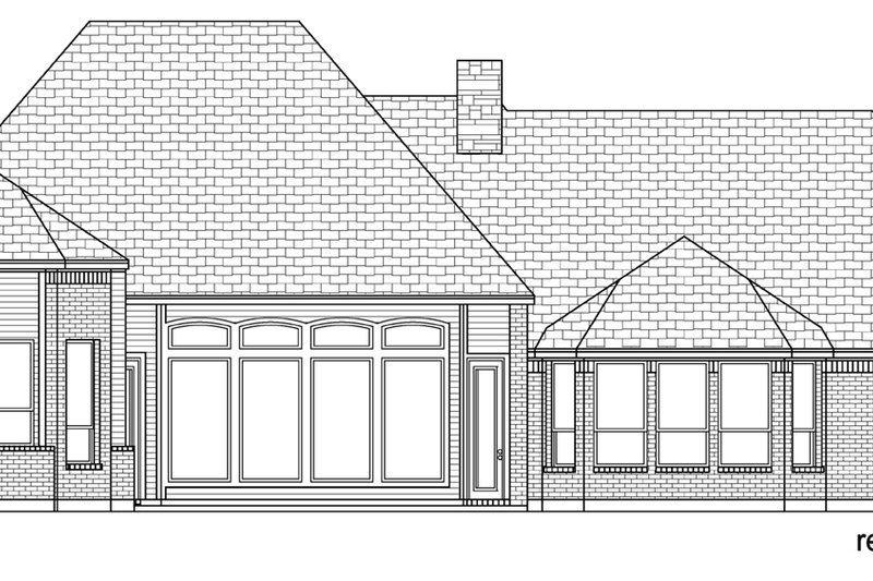House Design - Exterior - Rear Elevation for Tudor House Plan #84-609 - 4 bed, 3 bath