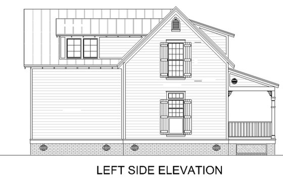 Exterior - Other Elevation for Cottage House Plan #45-589 - 4 bed, 2 bath