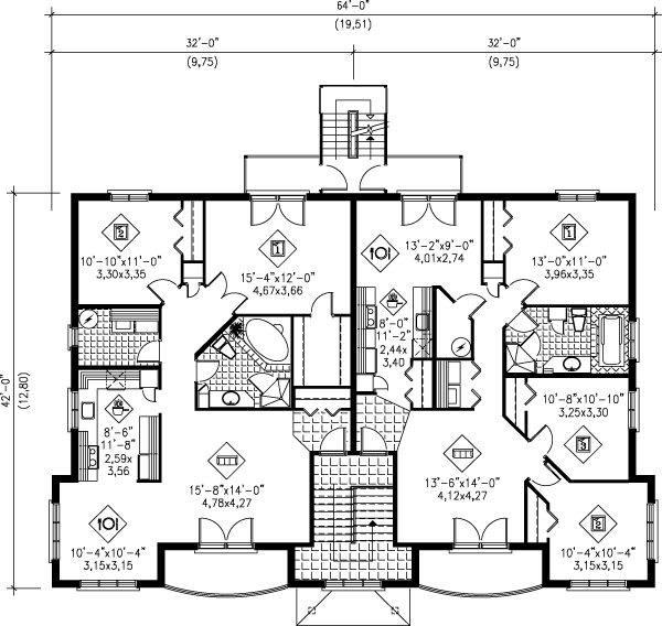 Home Plan - European Floor Plan - Upper Floor Plan #25-306
