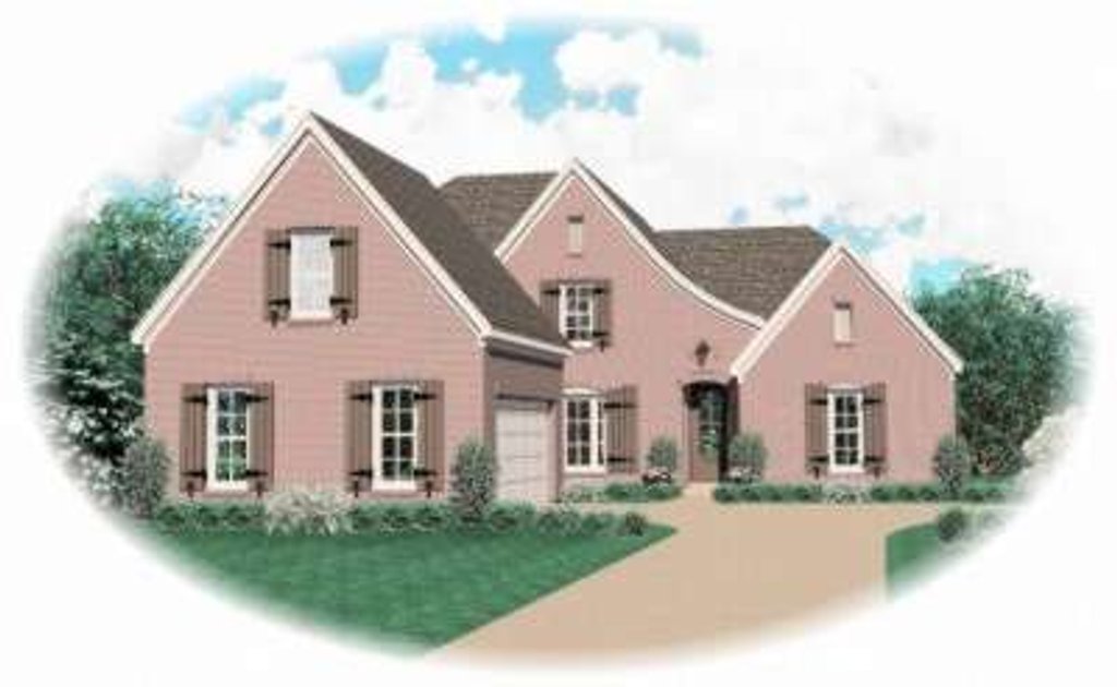 Exterior - Front Elevation 2 for European House Plan #81-991 - 4 bed, 2.5 bath